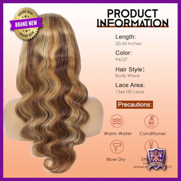 30 Inch Human Hair Lace Front Wig Body Wave HD Lace Glueless Pre Plucked